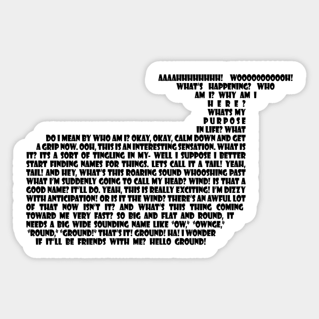 Hitchhikers whale quote Sticker by chompy101